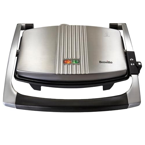 Image of Breville Sandwich/Panini Press & Toastie Maker | 3-Slice | Stainless Steel [VST025], Silver