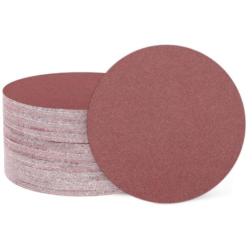 Image of sourcing map 50 Pcs 50mm 2 Inch Sanding Discs, 180 Grit Hook and Loop Sandpaper, No-Hole Aluminum Oxide Orbital Sander Sandpaper for Woodworking Automotive Metal Polishing, Red