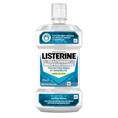 Image of Listerine Professional Alcohol-Free Daily Mouthwash for Sensitive Teeth and Fresh Breath, 500 ml