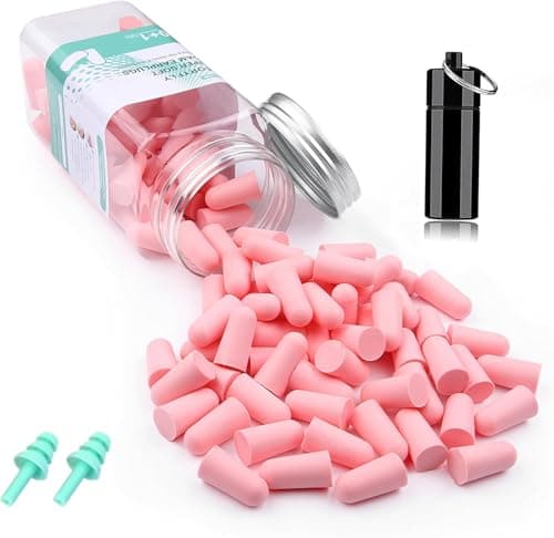 Image of VeoryFly Soft Foam Ear Plugs for Sleep, 122 Pcs 38 dB Highest SNR, Ear Plugs for Sleeping Noise Cancelling, Reusable Comfortable Hearing Protection Foam Earplugs for Sleep, Snoring, Work, Lound Noise