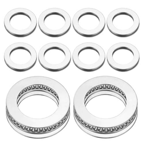 Image of sourcing map 10 Sets AXK2542 Thrust Needle Roller Bearings with 20 Washers, Chrome Steel Needle Roller Bearings, ID 25mm, OD 42mm, Thickness 4mm
