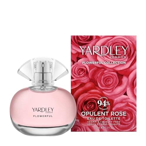 Image of Yardley London Opulent Rose Eau de Toilette, Floral Womens Perfume with Notes of Amber and Musk, Sophisticated Rose Perfume for Women 50ml