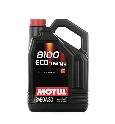 Image of Motul 102794 | Motul 8100 ECO-nergy 100% Synthetic Fuel Economy Lubricant for Petrol & Diesel Vehicles | Car Engine Oil | SAE J 300, 0W-30 | 5 Litres