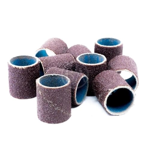 Image of Benchmark Abrasives Aluminum Oxide 3/4”x 1” Abrasive Spiral Bands for Die Grinder, Rotary Drill Deburrs and Finishes Metal (Pack of 10) (80 Grit)