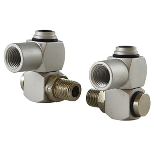 Image of AB Tools 1/4” BSP Male/Female Air Compressor Fitting Connector 360 Degree Swivel 2pc