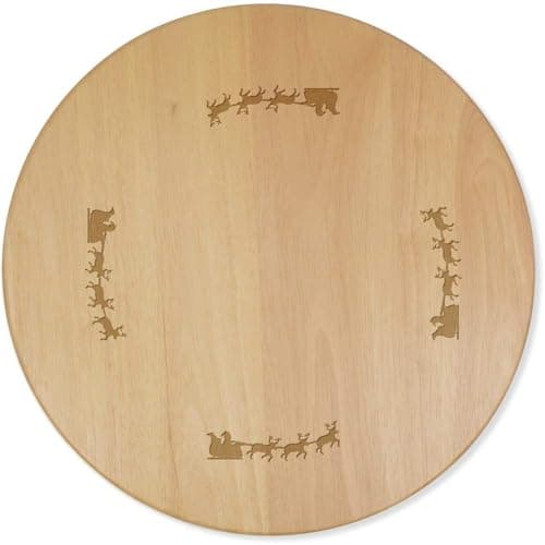 Image of Azeeda 'Santa Sleigh Flying Silhouette' Lazy Susan Rotating Turntable (LA00024317)