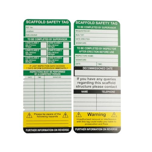 Image of Scan SCASCAFTAGI Scaffold Tag Replacement Inserts - Pack of 10