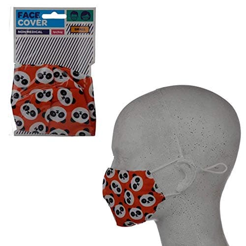 Image of Puckator Reusable Face Covering - Non Medical - Size Small (Age 4-12 - 20cm x 11cm) Twin Pack (Cutiemals Panda)