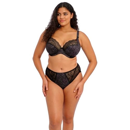 Image of Elomi Women's Plus Size Lucie Stretch Lace Underwire Plunge Bra, Black, 38E