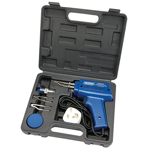 Image of Draper 71420 5-Piece 230-Volt 100-Watt Soldering Gun Kit, Blue