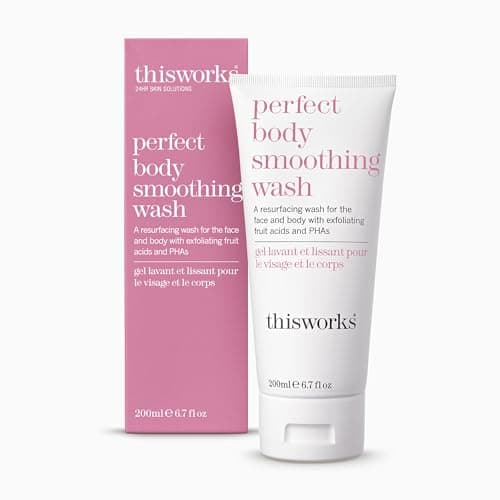 Image of This Works Perfect Body Smoothing Wash, 200ml - Resurfacing Face and Body Wash with Fruit Acids, PHAs and Mood Boosting Fragrance - Sulphate-Free Shower Gel for Gentle Exfoliation and Smoother Skin