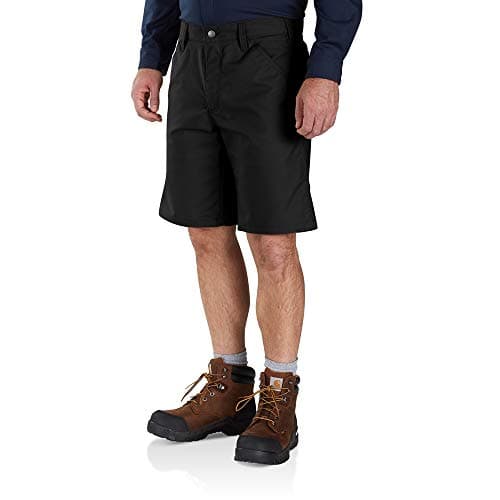 Image of Carhartt Men's Rugged Professional™ Series Rugged Flex® Relaxed Fit Canvas Work Short, Black, W30