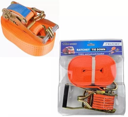 Image of Ratchet Tie Down Straps Heavy Duty 50mm x 10m Lashing Cargo Luggage 3000kg