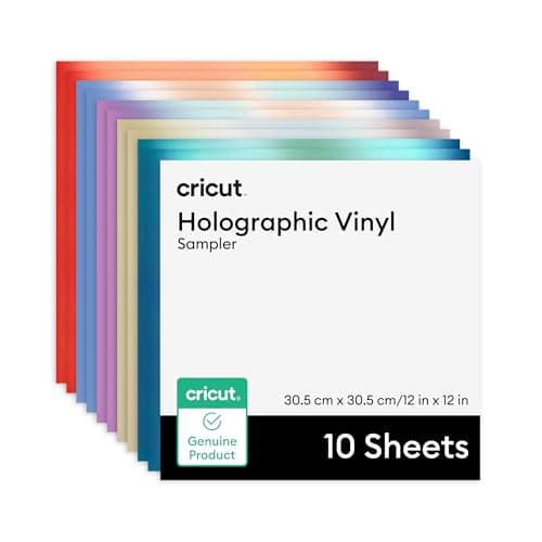 Image of Cricut Permanent Holographic Vinyl, Mythical Pack, 30.5 cm x 30.5 cm (12 in x 12 in), 10 pcs