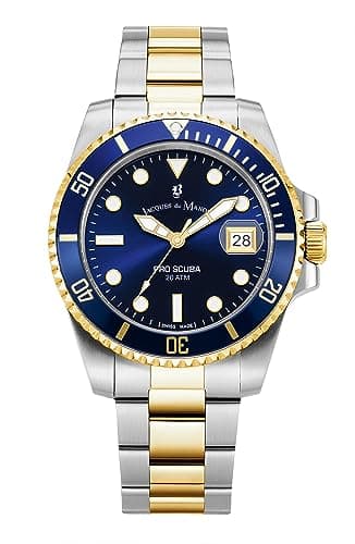Image of Jacques du Manoir - Swiss Made - Gents Inspiration - Silver/Gold Plated Steel - Bracelet Watch