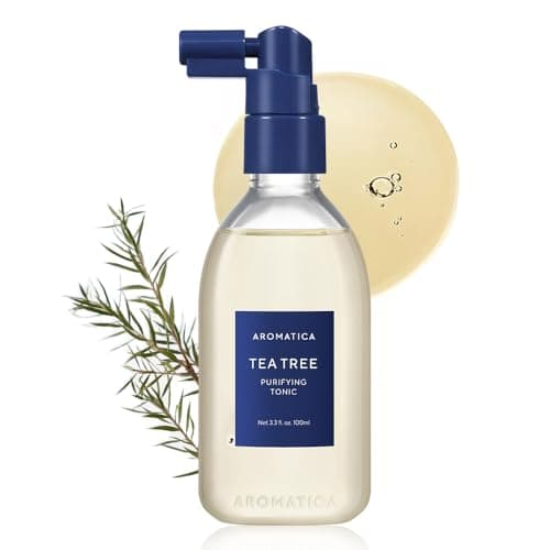 Image of AROMATICA Tea Tree Purifying Tonic 3.38oz, Paraben, Silicone, Sulfate Free | Vegan | Soothing & Cooling Tonic for Your Scalp | Helps Hair Look Healthier and nourished | Natural Ingredients Only