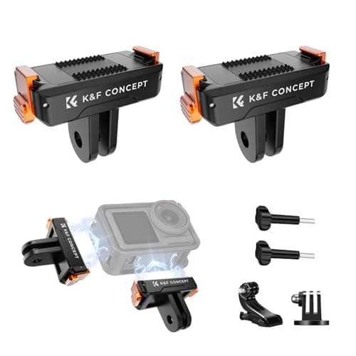 Image of K&F CONCEPT Magnetic Quick Release Adapter for DJI Osmo Action 5 Pro 4 3, For Osmo 360, Action Camera Mount 2 Spigot Design Sports Camera Mount Accessories(2 PCS)
