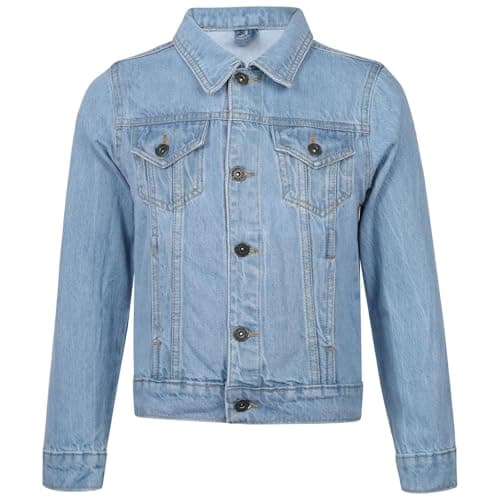 Image of A2Z 4 Kids Boys Denim Jacket Classic Stylish Fashion Coat for Children Durable Cotton Jeans - Boys Denim Jacket J11 Light Blue 7-8