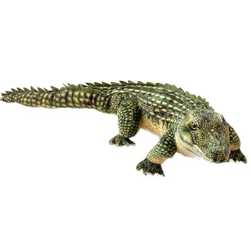 Image of JORCEDI Crocodile Plush Toy, Crocodile Soft Toy, Realistic Design, Super Soft, Realistic Alligator, Brown And Grey Plush Toy, Gift For Children, Boys And Girls (68cm,lv)