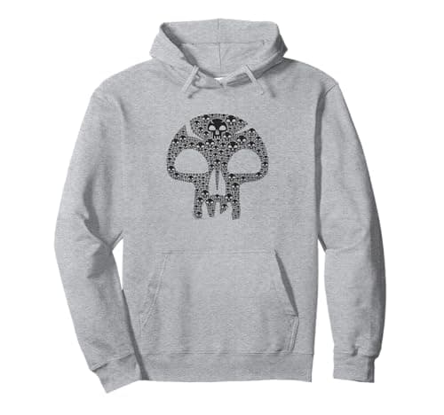 Image of Magic: The Gathering Black Mana Skull Fill Pullover Hoodie