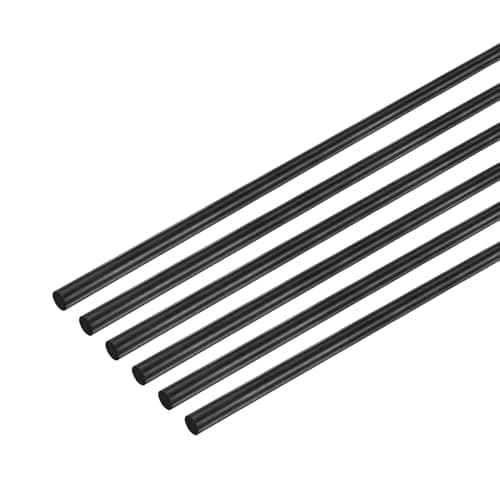 Image of M METERXITY 6-Pack Carbon Fiber Rods, 400mm Length 1.5mm Dia Carbon Fiber Solid Matte Pole for RC Airplane/DIY Craft/Quadcopter Arm/Scale Model Kite Wing Tube [15.75 x 0.06IN]