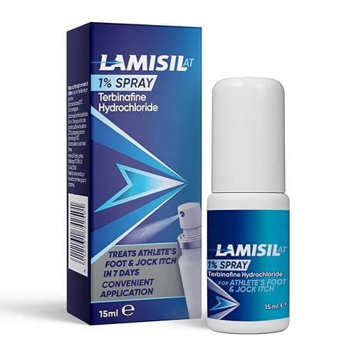 Image of Lamisil AT 1 Percentage Athlete’s Foot Treatment Spray, Soothes Itching, Redness, Cracking Symptoms & Helps Prevent Athlete’s Foot Recurrence, Antifungal Spray 15 ml