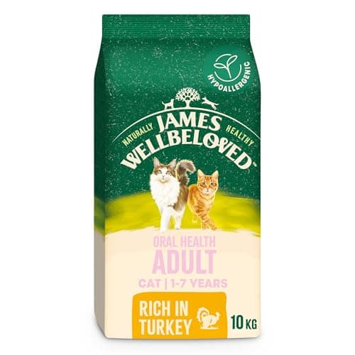Image of James Wellbeloved Cat Adult Hypoallergenic Dry Food Oral Care Turkey 10 kg
