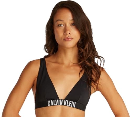 Image of Calvin Klein Women’s Bralette Bikini Top with Removable Padding, Black (Pvh Black), M