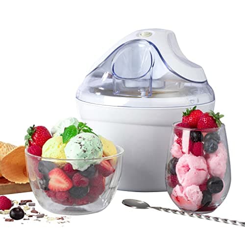 Image of Progress EK4390P Electric Ice Cream Maker, Reusable Homemade Gelato Machine, Compact Sorbet and Frozen Yoghurt Maker, 1.4 L Freezing Bowl, Frozen Desserts in 15-25 Minutes, Transparent Viewing Window