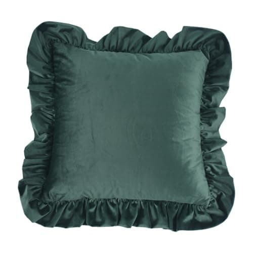 Image of our fave 17.7In / 19.7in Pillowcase Square Ruffled Pillow Shams Plush Fabric Wrinkles Resistant Zippered Sofa Bedroom Decoration Plush Fabric Pillow Shams