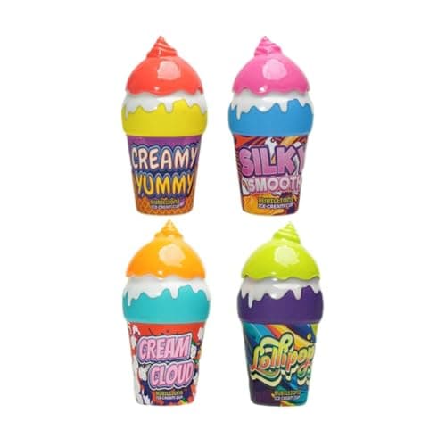 Image of Ice Cream Bubble Bottles - Automatic Bubble Maker | Toddlęr Bubbles | 4 Pack 30-40ml Each ABS Portable Outdoor Summer Toy For Ińfants Children, Party Favors For Children’s Day Christmas, Beach