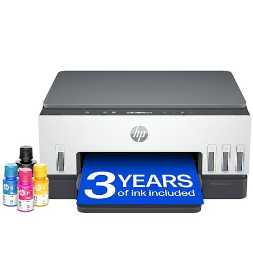 Image of HP Smart Tank 6005 All in One Printer | Perfect for Home | Colour | Wireless | Print, Scan, Copy | Includes up to 3 Years of Ink | Smart Buttons | Low-on-ink sensors