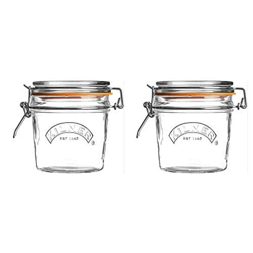 Image of Kilner Clip Top Round Glass Jar 0.35 Liter Clear/Transparent (Pack of 2)