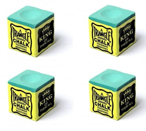 Image of cueball16 4 pcs of Green TRIANGLE Pool Snooker Cue Tip Chalk