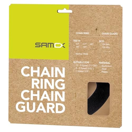 Image of Samox chain guard, aluminium, black anodised, bolt circle 104 mm, 44 teeth, CHAINGUARD 104SL