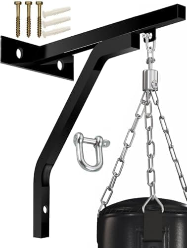 Image of Heavy Bag Stand, Heavy Bag Mount Wall, Heavy Duty Punching Bag Hanger Bracket for Boxing, MMA Home Garage Workout Gym Cardio Fitness