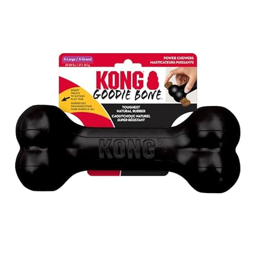 Image of KONG - Extreme Goodie Bone Most Durable Natural Rubber Dog Bone for Power Chewers - Black - for Extra Large Dogs