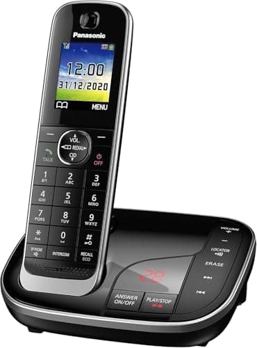 Image of Panasonic KX-TGJ320EB Landline Phone Cordless, House phones, Nuisance Call Blocker, Answer machine, Colour Display, Single Handset - Black