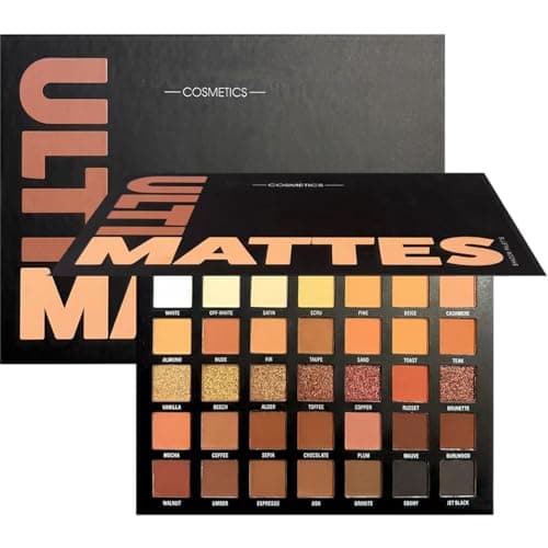 Image of 35 Colour Professional Neutral Smokey Eyeshadow Makeup Palette - Highly Pigmented, Long-Lasting Waterproof Eye Shadow, Matte Shimmer Metallic, Neutral Smokey Shades for Halloween