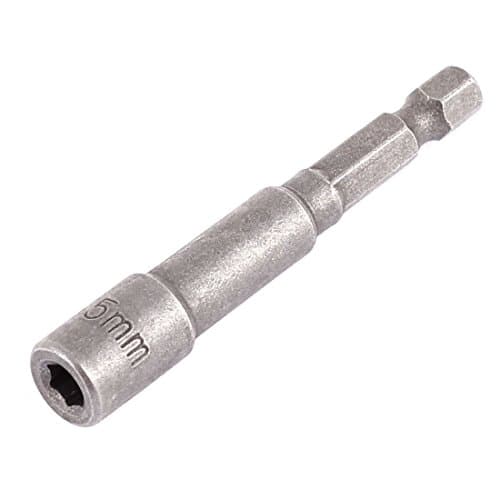 Image of sourcing map 1/4" Hex Shank 5mm Magnetic Power Hex Socket Nut Setter Hand Tool 65mm Long