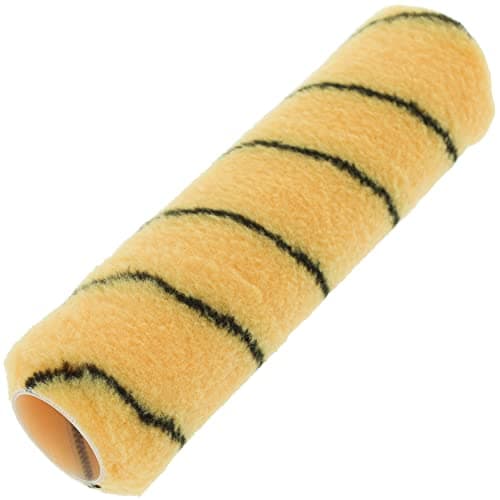 Image of Coral 41452 Max Coat Paint Roller Cover Walls Ceilings Medium Pile Woven Sleeve Fabric Emulsion Trade Tiger Stripe 9 inch 1.5" Dia