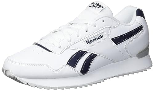 Image of Reebok Men Glide Ripple Clip Sneaker, FTWR White/Pure Grey 2/Vector Navy, 5
