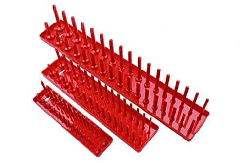 Image of US PRO 3pc Socket Storage Racks Tray Pegs For 1/4" 3/8" 1/2" Drive Sockets 2219