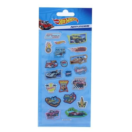Image of Hot Wheels Sticker Sheet | 20 Fun Stickers for Kids | Hot Wheels Stickers for Scrapbooking & Crafts | Boys' Stationery | Party Bag Fillers & School Supplies