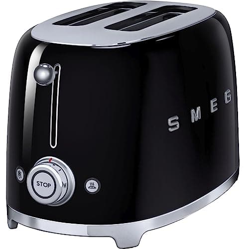 Image of Smeg TSF01BLUK Retro Style 2 Slice Toaster - Black