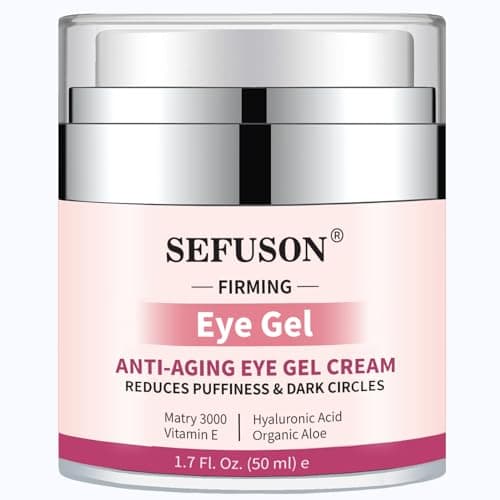 Image of Eye Gel, Best Eye Cream for Appearance of Dark Circles, Puffiness, Wrinkles and Bags. Super Eye Cream Moisturizer Serum for Men & Women (50ml)