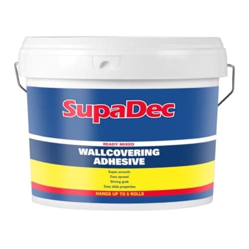Image of SupaDec Ready Mix Wallcovering Adhesive – 5kg | Super Smooth Paste | Easy Spread & Strong Grab | Ready-To-Use | Ideal for Wallpaper – Liners & Wallcoverings | Professional Finish Adhesive Paste