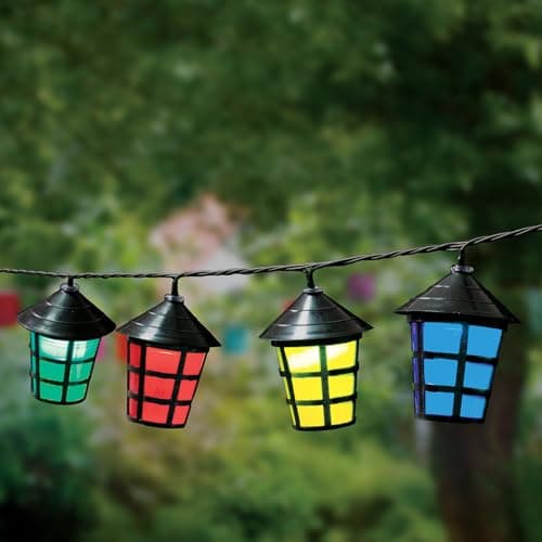 Image of Christmas Concepts® 40 Multi-coloured Retro Party/Barbecue/Garden Party String Lantern Lights (Indoor and Outdoor use) - 11m (36ft) Cable