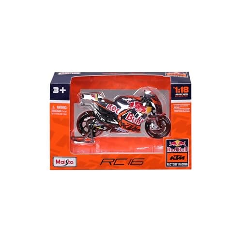 Image of Maisto MOTORBIKE 2023 RED BULL KTM FACTORY (#43 MILLER) - 1:18 Scale - Incredibly Detailed Die-Cast Replica Collectible Motorcycle Model, Multiple Colours