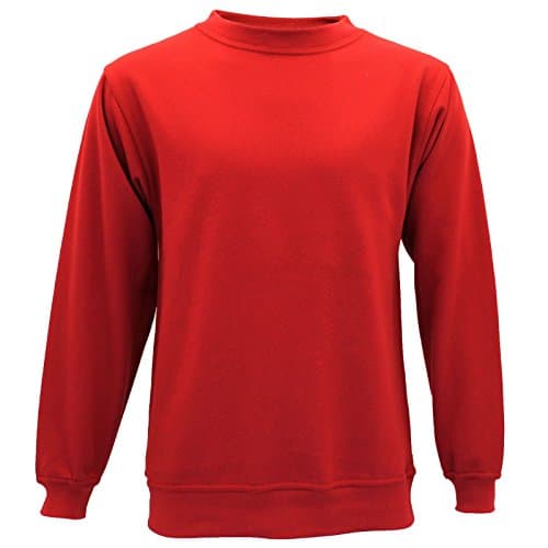 Image of Absolute Apparel Mens AA24 Regular Big Size Gym Sterling Sweatshirt Crew Neck Red